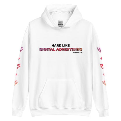 In Social "Hard Like Digital Advertising" Unisex Sweatshirt (White)