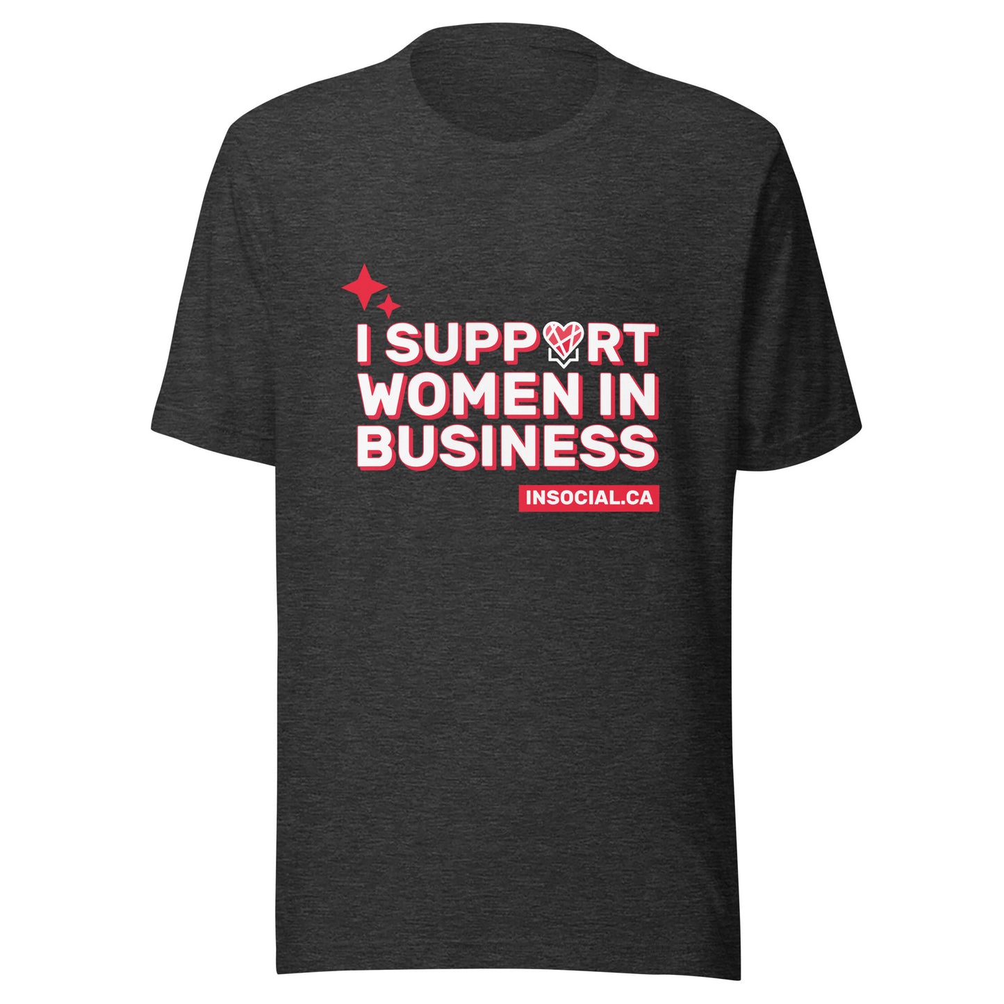 In Social Unisex 'I Support Women in Business' (Black & Grey)