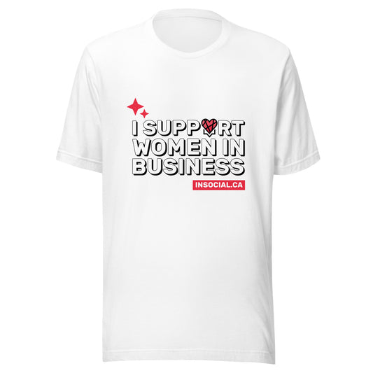 In Social Unisex 'I Support Women in Business' (White)