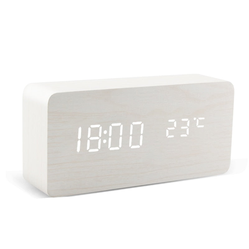 Wooden LED Digital Alarm Clock