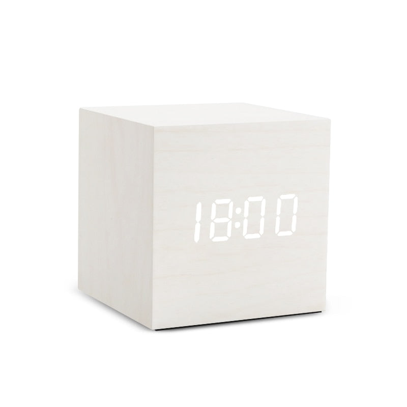 Wooden LED Digital Alarm Clock