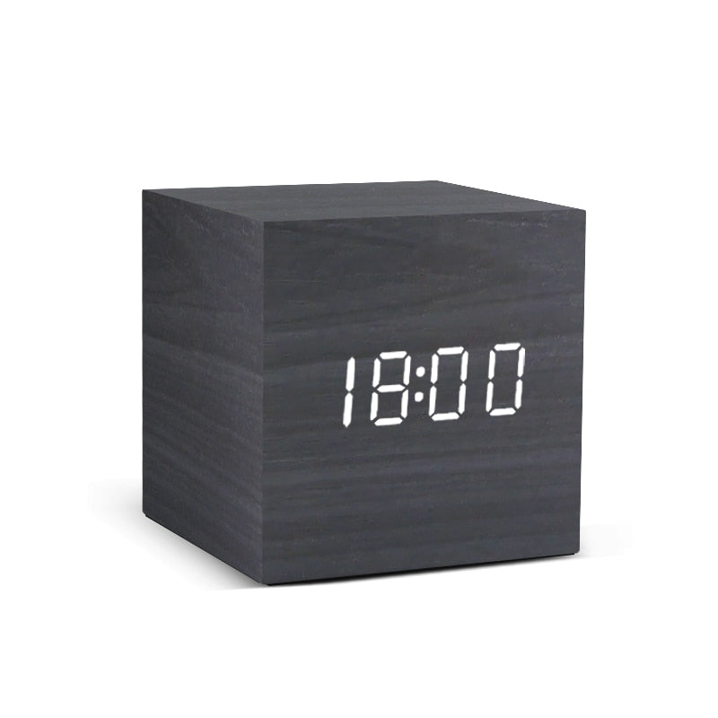 Wooden LED Digital Alarm Clock