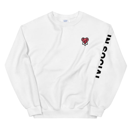 In Social Unisex Logo Sweatshirt (White)